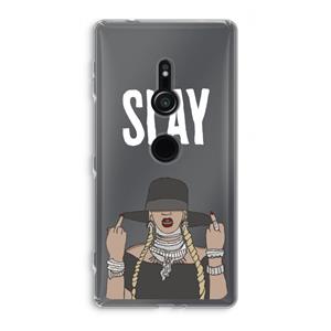 CaseCompany Slay All Day: Sony Xperia XZ2 Transparant Hoesje