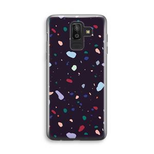 CaseCompany Dark Rounded Terrazzo: Samsung Galaxy J8 (2018) Transparant Hoesje