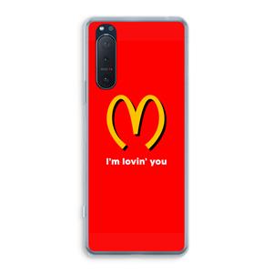 CaseCompany I'm lovin' you: Sony Xperia 5 II Transparant Hoesje