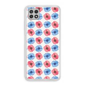CaseCompany Klaproosjes: Samsung Galaxy A22 4G Transparant Hoesje
