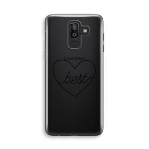 CaseCompany Best heart black: Samsung Galaxy J8 (2018) Transparant Hoesje