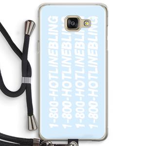 CaseCompany Hotline bling blue: Samsung Galaxy A5 (2016) Transparant Hoesje met koord