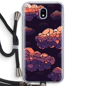 CaseCompany Patroon Wolken: Samsung Galaxy J5 (2017) Transparant Hoesje met koord