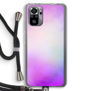 CaseCompany Clouds pastel: Xiaomi Redmi Note 10S Transparant Hoesje met koord
