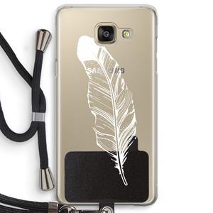 CaseCompany Pluim: Samsung Galaxy A5 (2016) Transparant Hoesje met koord