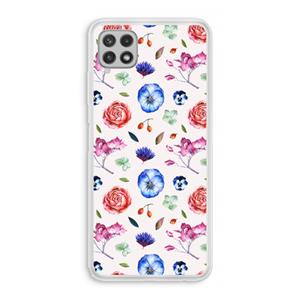 CaseCompany Bloemetjes: Samsung Galaxy A22 4G Transparant Hoesje