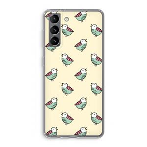 CaseCompany Vogeltjes: Samsung Galaxy S21 Transparant Hoesje