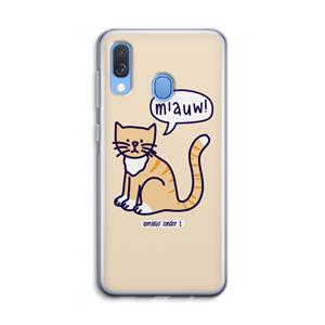 CaseCompany Miauw: Samsung Galaxy A40 Transparant Hoesje