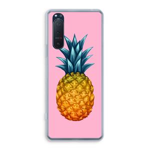 CaseCompany Grote ananas: Sony Xperia 5 II Transparant Hoesje