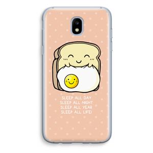 CaseCompany Sleep All Day: Samsung Galaxy J5 (2017) Transparant Hoesje