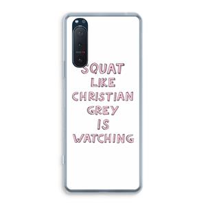 CaseCompany Christian Grey: Sony Xperia 5 II Transparant Hoesje