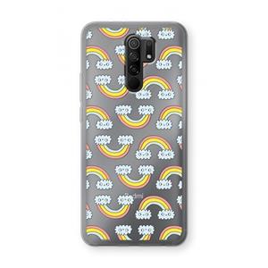 CaseCompany Regenboog: Xiaomi Redmi 9 Transparant Hoesje