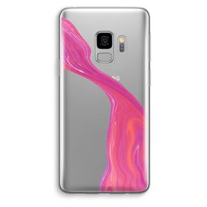 CaseCompany Paarse stroom: Samsung Galaxy S9 Transparant Hoesje