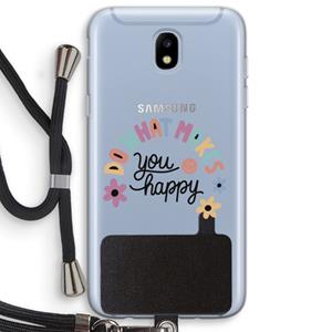 CaseCompany Happy days: Samsung Galaxy J5 (2017) Transparant Hoesje met koord