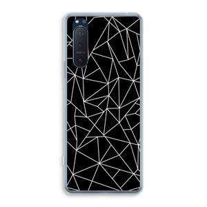 CaseCompany Geometrische lijnen wit: Sony Xperia 5 II Transparant Hoesje