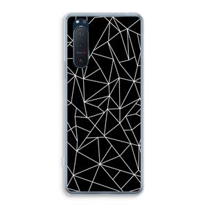 CaseCompany Geometrische lijnen wit: Sony Xperia 5 II Transparant Hoesje