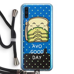 CaseCompany Avo Good Day: Samsung Galaxy A50 Transparant Hoesje met koord