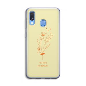 CaseCompany No rain no flowers: Samsung Galaxy A40 Transparant Hoesje