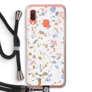 CaseCompany Terrazzo N°8: Samsung Galaxy A20e Transparant Hoesje met koord