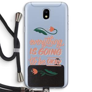 CaseCompany Optimistic flower girl: Samsung Galaxy J5 (2017) Transparant Hoesje met koord