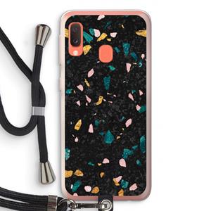 CaseCompany Terrazzo N°10: Samsung Galaxy A20e Transparant Hoesje met koord