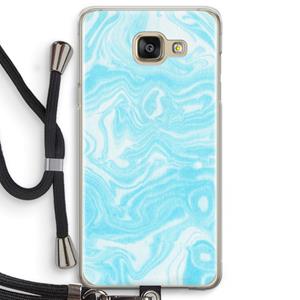 CaseCompany Waterverf blauw: Samsung Galaxy A5 (2016) Transparant Hoesje met koord