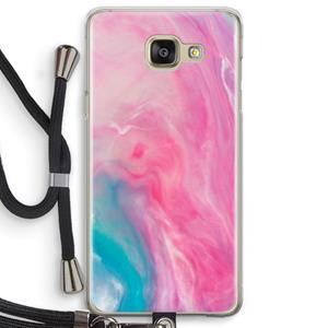 CaseCompany Roze explosie: Samsung Galaxy A5 (2016) Transparant Hoesje met koord