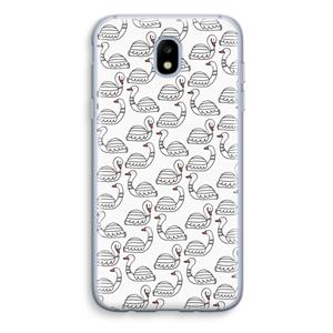 CaseCompany Zwanen: Samsung Galaxy J5 (2017) Transparant Hoesje