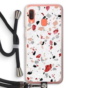 CaseCompany Terrazzo N°12: Samsung Galaxy A20e Transparant Hoesje met koord
