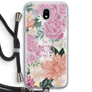 CaseCompany Kindness matters: Samsung Galaxy J5 (2017) Transparant Hoesje met koord
