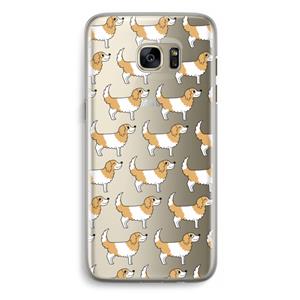 CaseCompany Doggy: Samsung Galaxy S7 Edge Transparant Hoesje