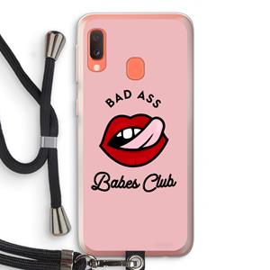 CaseCompany Badass Babes Club: Samsung Galaxy A20e Transparant Hoesje met koord