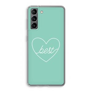 CaseCompany Best heart pastel: Samsung Galaxy S21 Transparant Hoesje