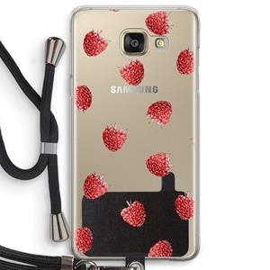 CaseCompany Framboosjes: Samsung Galaxy A5 (2016) Transparant Hoesje met koord