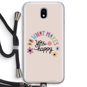 CaseCompany Happy days: Samsung Galaxy J5 (2017) Transparant Hoesje met koord