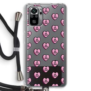 CaseCompany GIRL POWER: Xiaomi Redmi Note 10S Transparant Hoesje met koord