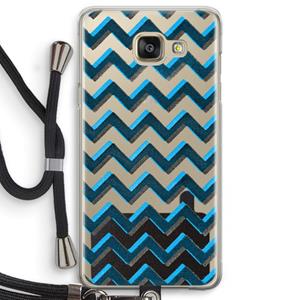 CaseCompany Onderbroken lijn: Samsung Galaxy A5 (2016) Transparant Hoesje met koord