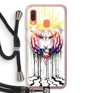 CaseCompany Fading: Samsung Galaxy A20e Transparant Hoesje met koord