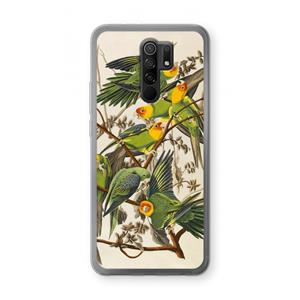 CaseCompany Carolinaparkiet: Xiaomi Redmi 9 Transparant Hoesje