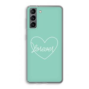 CaseCompany Forever heart pastel: Samsung Galaxy S21 Transparant Hoesje