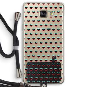 CaseCompany Hartjes: Samsung Galaxy A5 (2016) Transparant Hoesje met koord