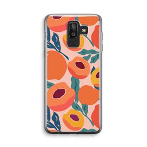 CaseCompany Perzik: Samsung Galaxy J8 (2018) Transparant Hoesje
