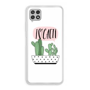 CaseCompany I love cacti: Samsung Galaxy A22 4G Transparant Hoesje