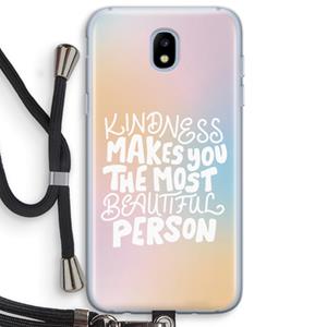 CaseCompany The prettiest: Samsung Galaxy J5 (2017) Transparant Hoesje met koord