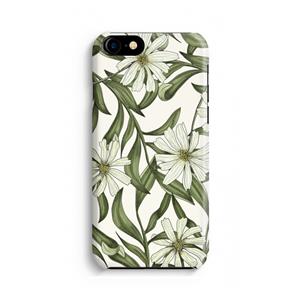 CaseCompany Wit bloemenpatroon: iPhone 8 Volledig Geprint Hoesje
