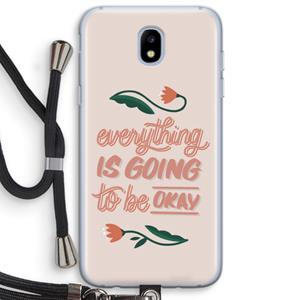 CaseCompany Optimistic flower girl: Samsung Galaxy J5 (2017) Transparant Hoesje met koord