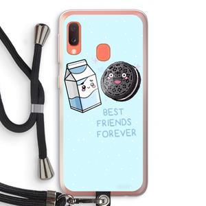 CaseCompany Best Friend Forever: Samsung Galaxy A20e Transparant Hoesje met koord