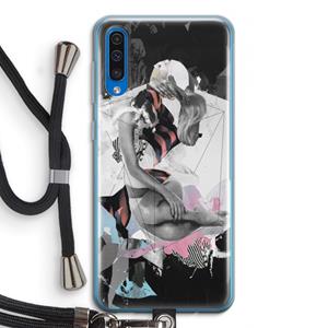 CaseCompany Camouflage de sommeil: Samsung Galaxy A50 Transparant Hoesje met koord