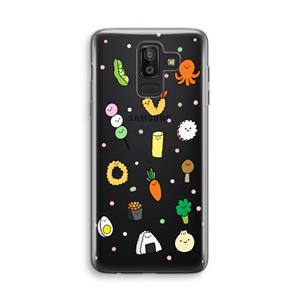 CaseCompany Happy bento friends: Samsung Galaxy J8 (2018) Transparant Hoesje