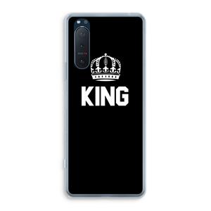 CaseCompany King zwart: Sony Xperia 5 II Transparant Hoesje